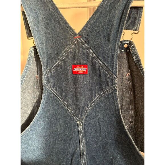 Vintage Dickies Overalls Men 38x30 Blue Denim Work Baggy Distressed Grandpa Y2K - Picture 10 of 10